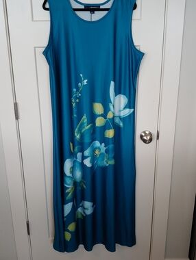 Teal Floral Maxi Dress